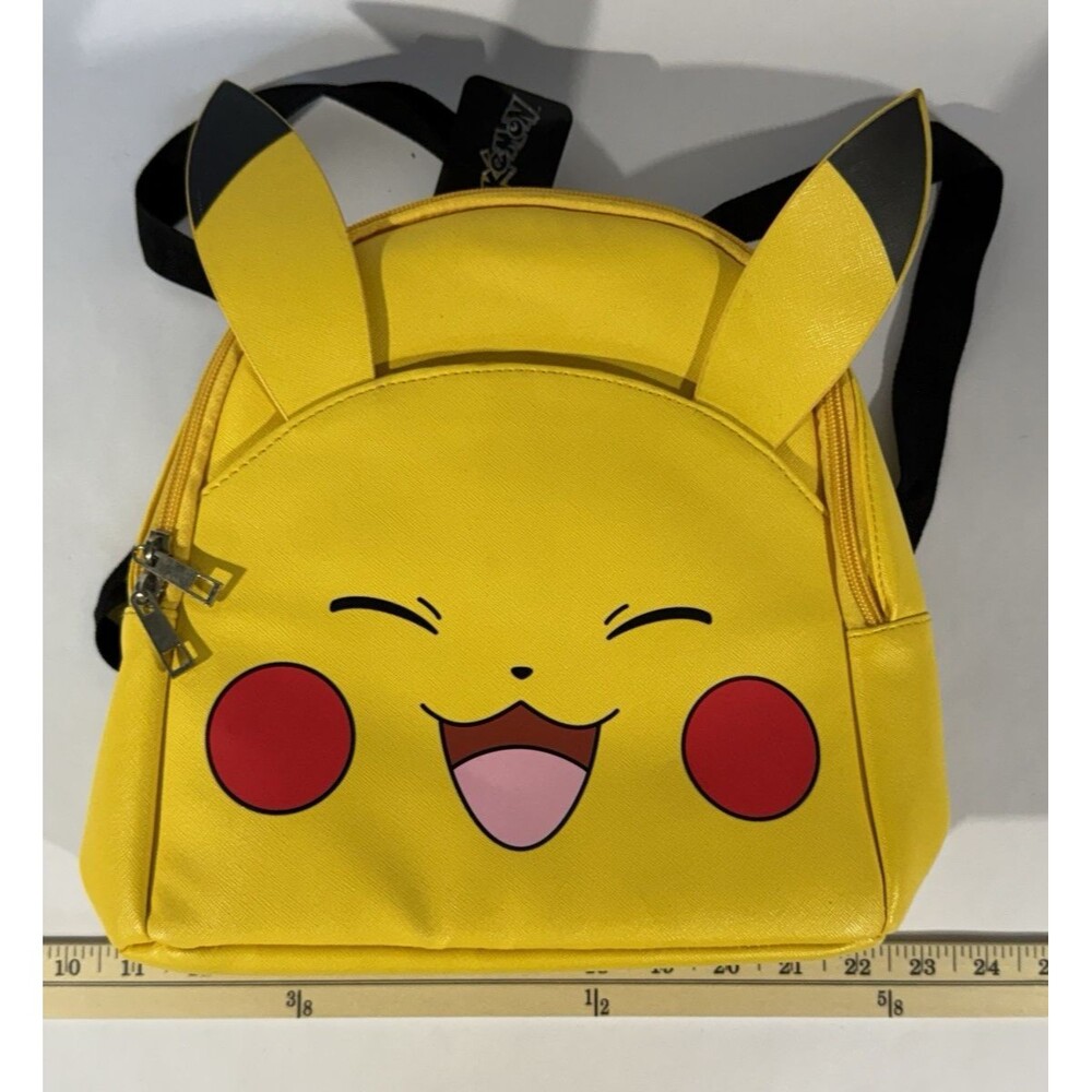 Official Pokémon Pikachu Mini Backpack Bioworld Yellow Anime Bag